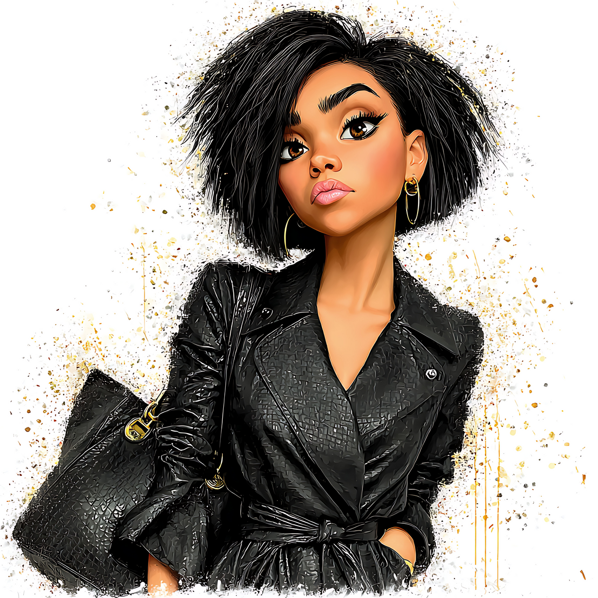 Quirky Professional Black Woman 12 UV-DTF Transfer/Sticker