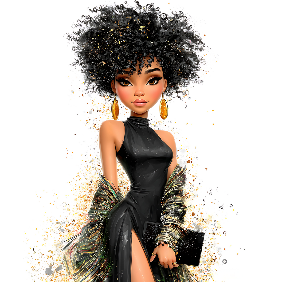 Quirky Professional Black Woman 18 UV-DTF Transfer/Sticker