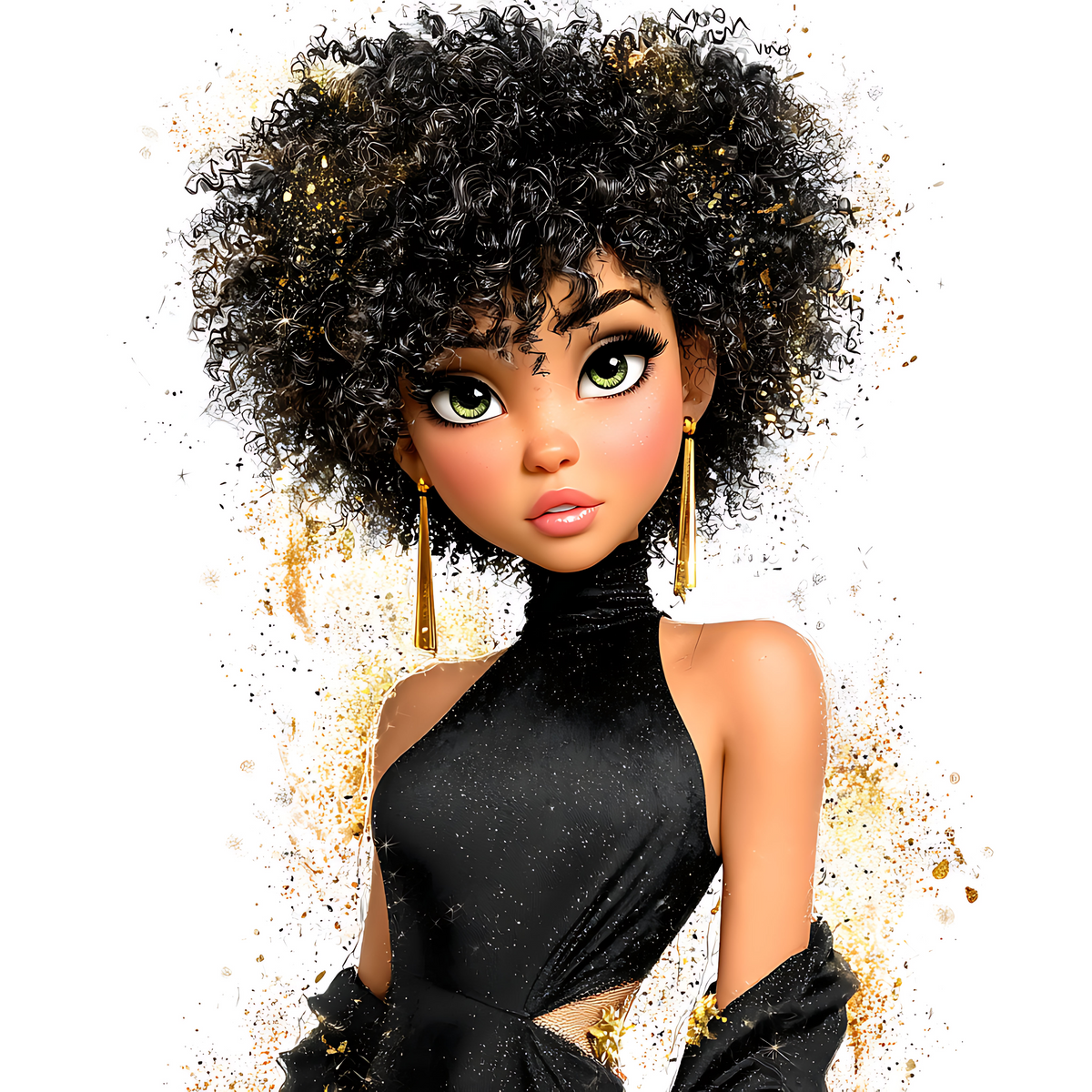 Quirky Professional Black Woman 19 UV-DTF Transfer/Sticker