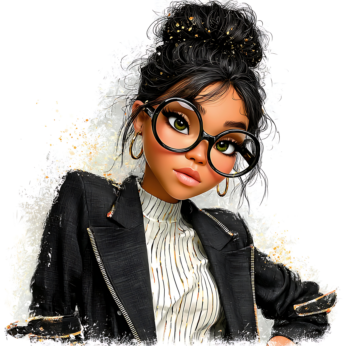 Quirky Professional Black Woman 8 UV-DTF Transfer/Sticker