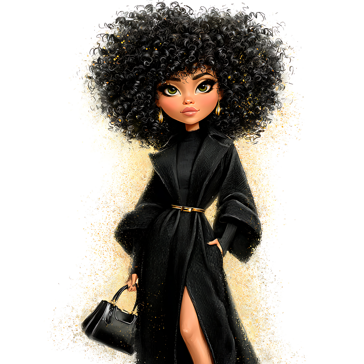 Quirky Professional Black Woman 9 UV-DTF Transfer/Sticker