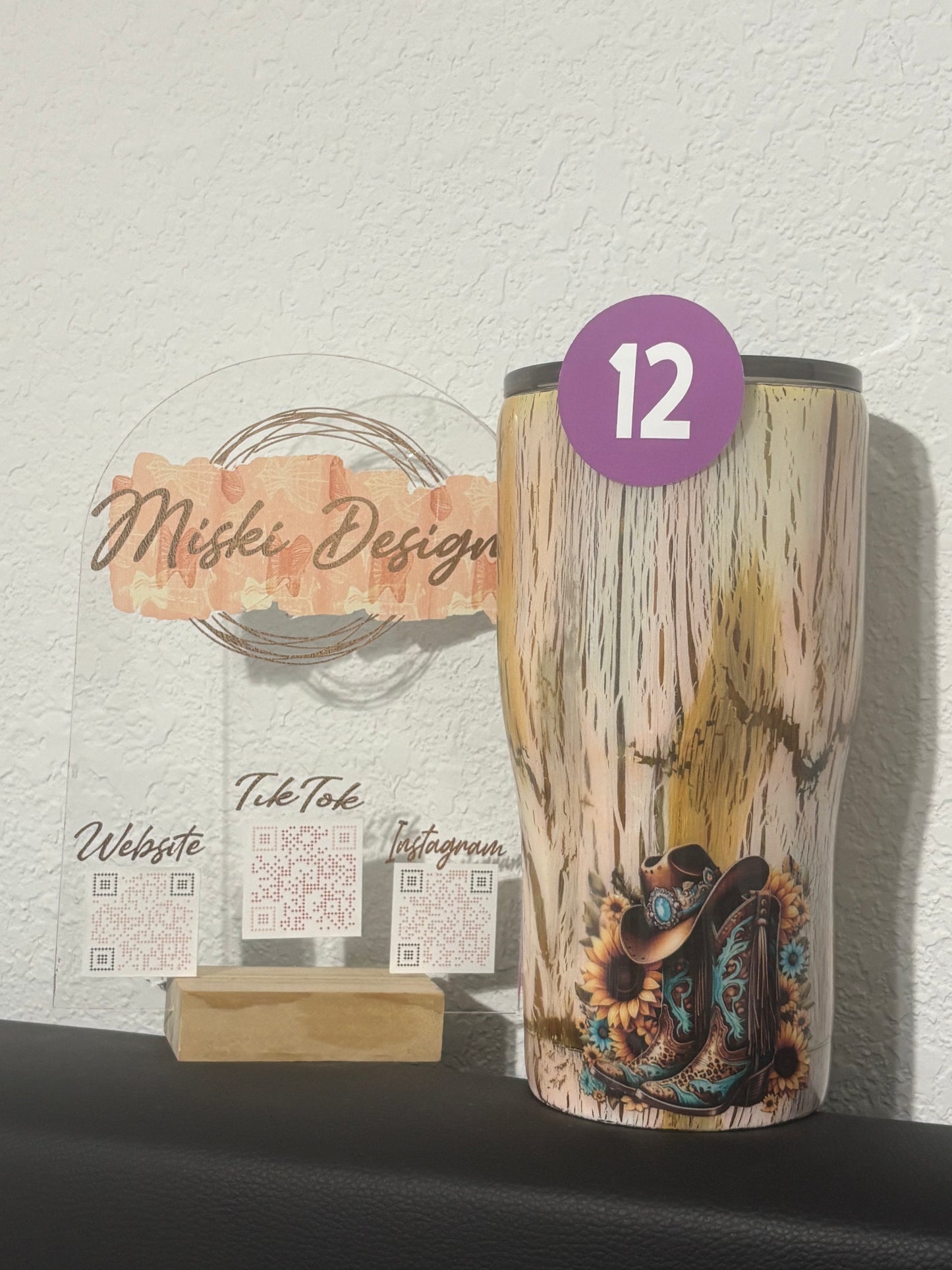 Bull Skull/Boots 20 Oz Tumbler