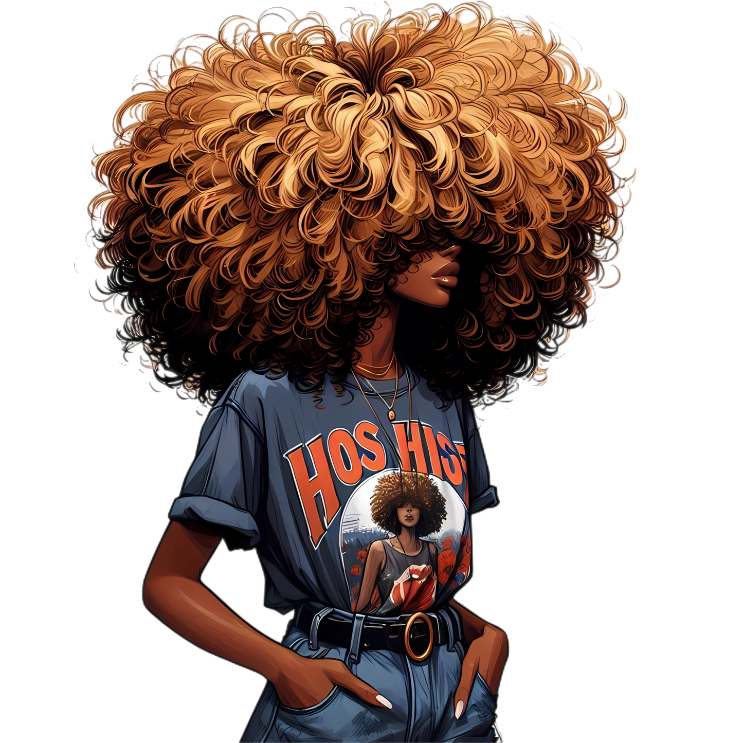 Afro Girl 32- UV-DTF Sticker/Decal
