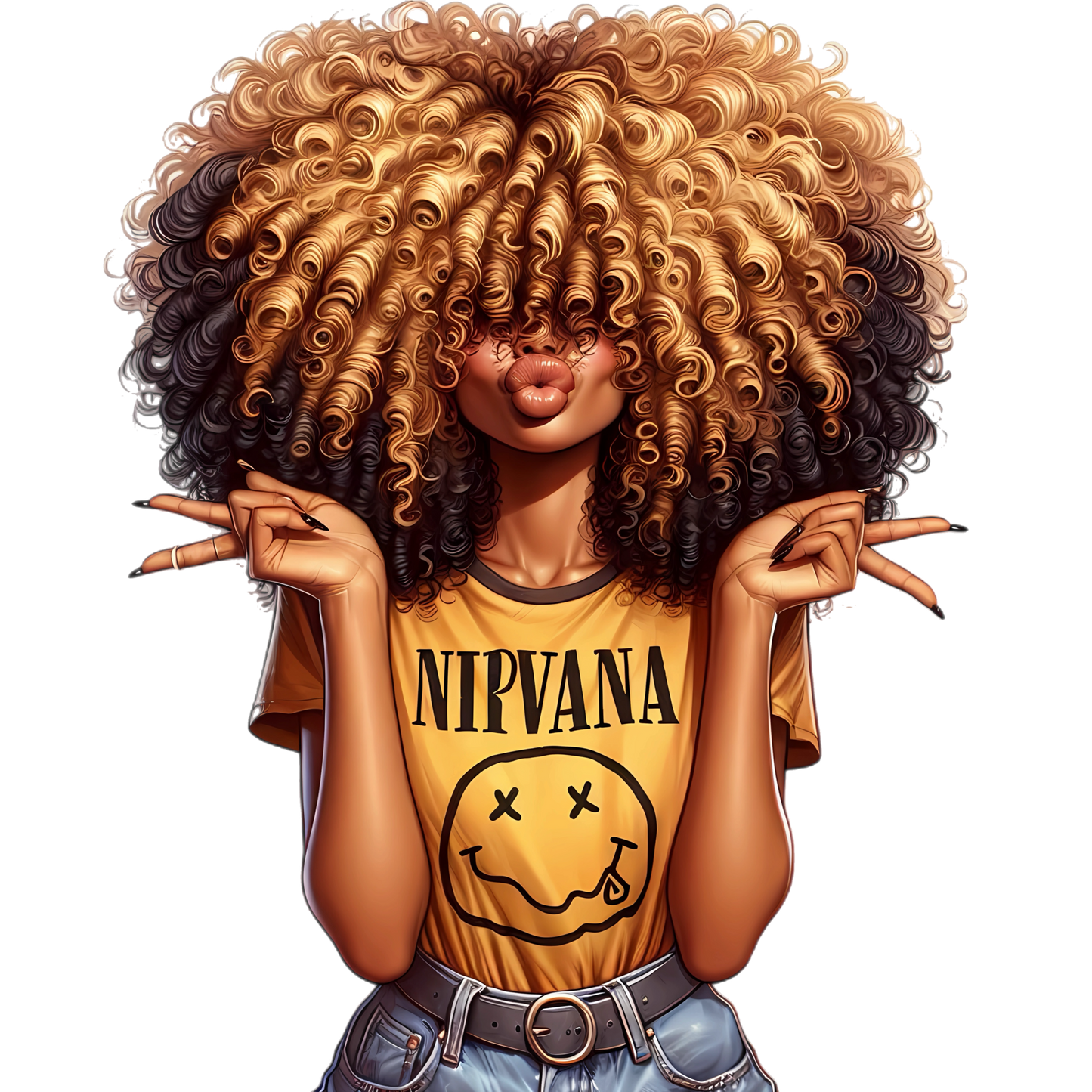 Afro Girl 32 - UV-DTF Sticker/Decal