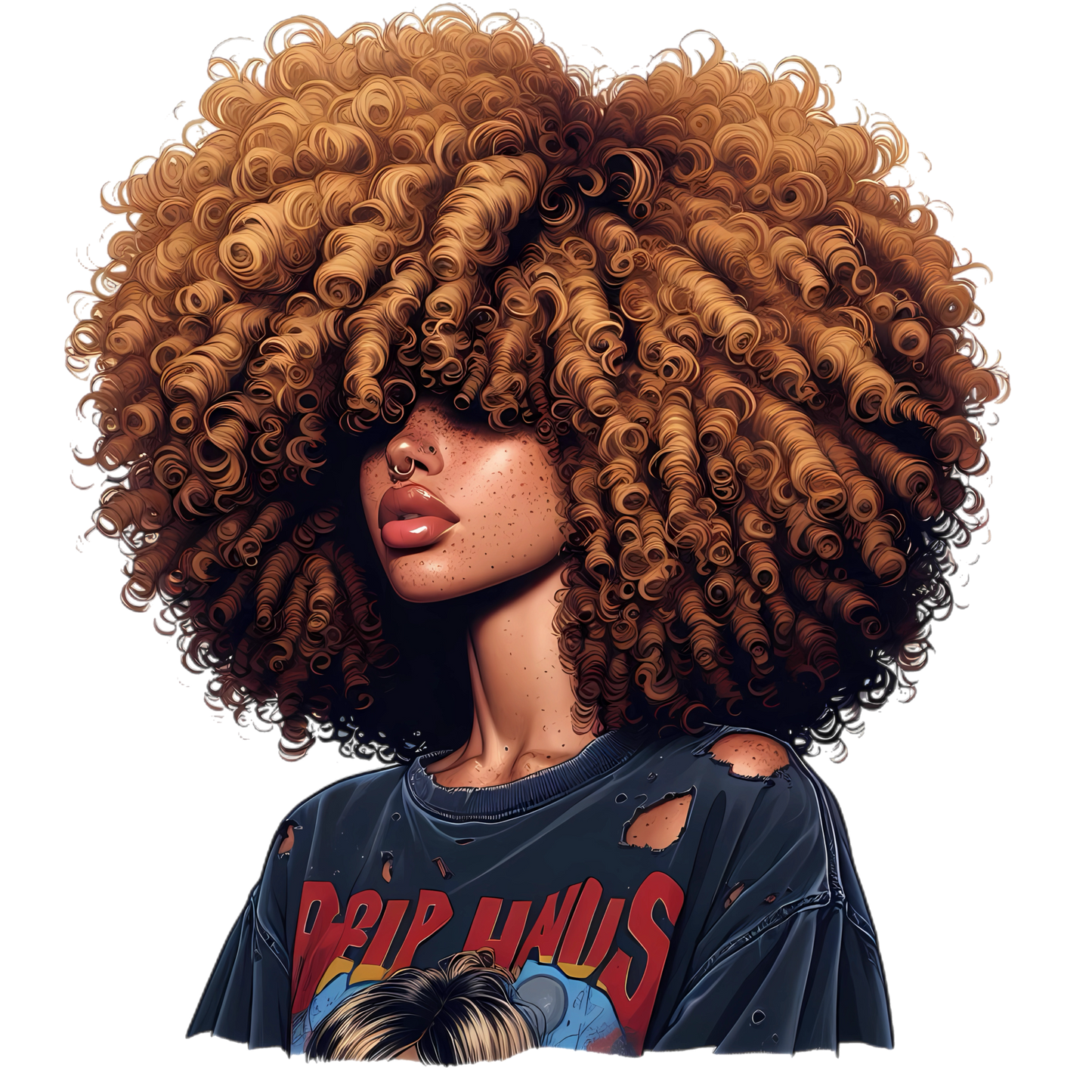 Afro Girl 4 - UV-DTF Sticker/Decal