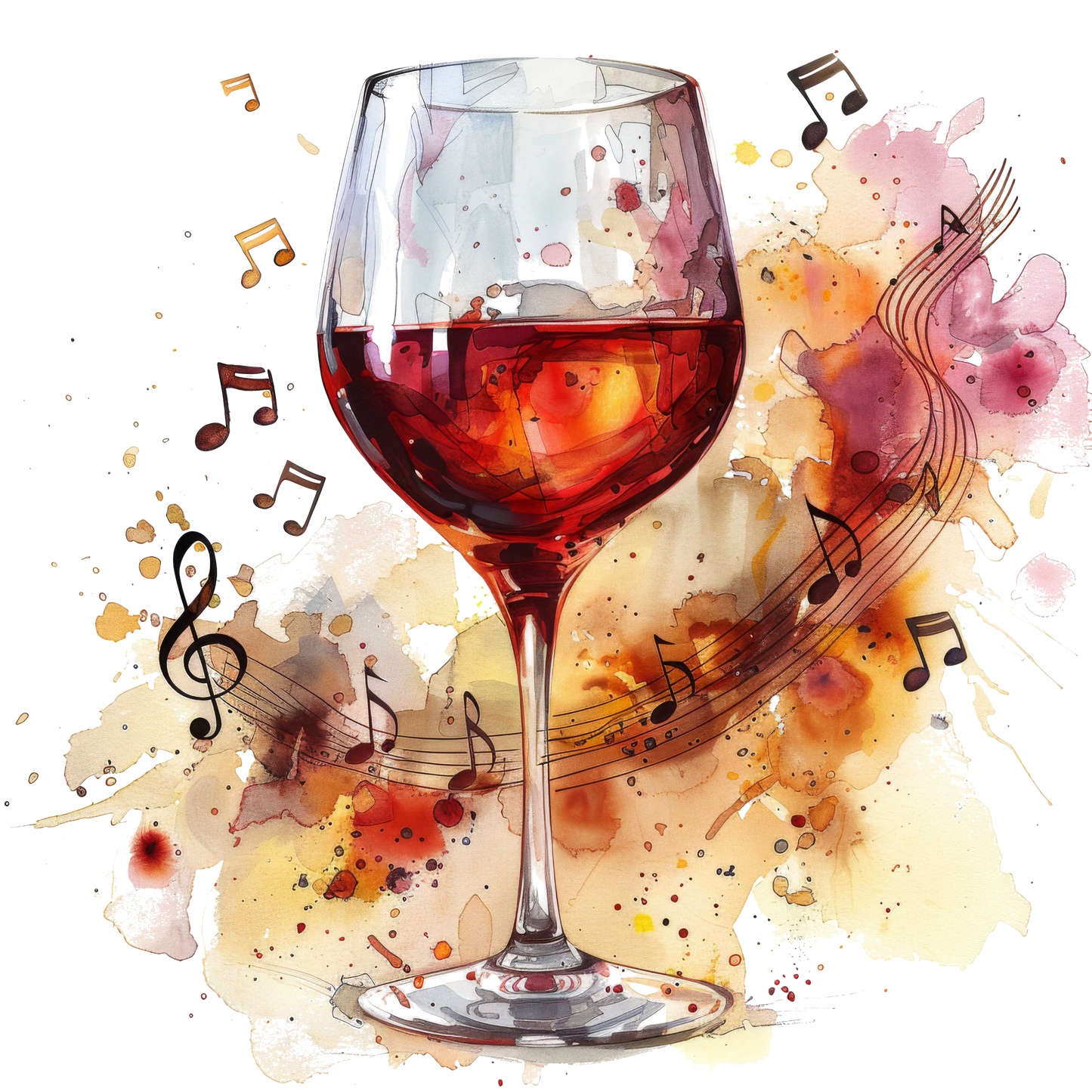 Wine & Music 3 UV-DTF Sticker/decal