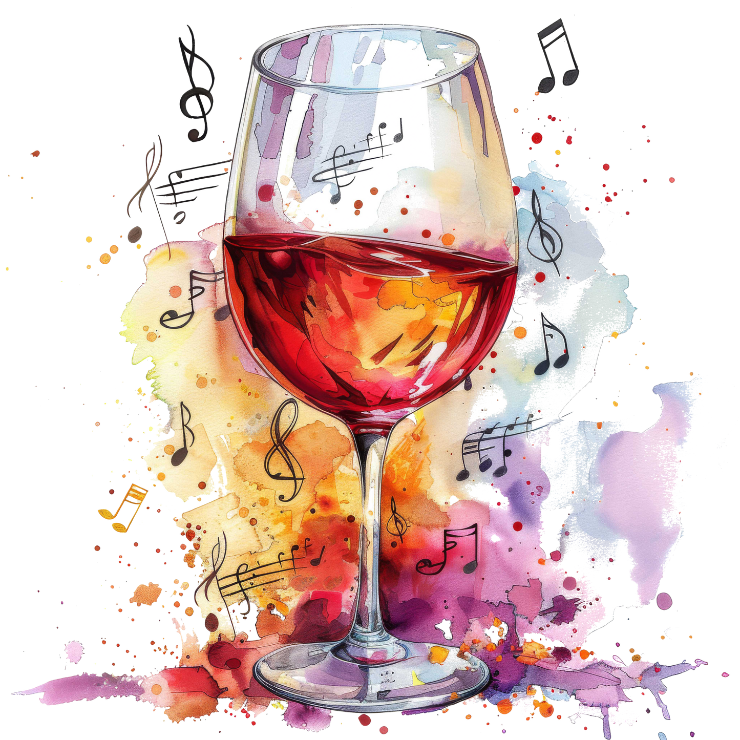 Wine & Music 5 UV-DTF Sticker/decal