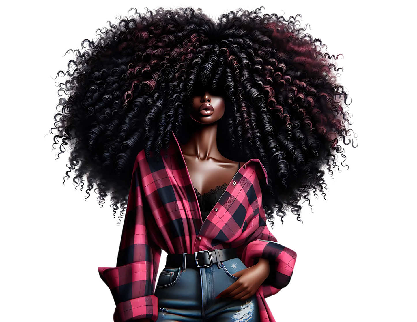 Sophisticated Afro Girl 16 - UV-DTF Sticker/Decal