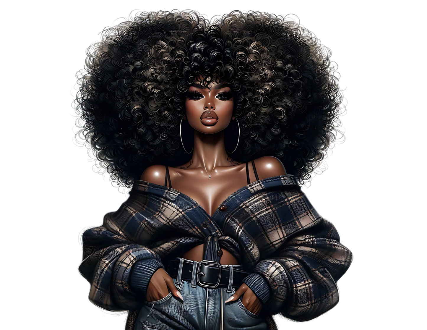 Sophisticated Afro Girl Roxxi - UV-DTF Sticker/Decal (Copy)