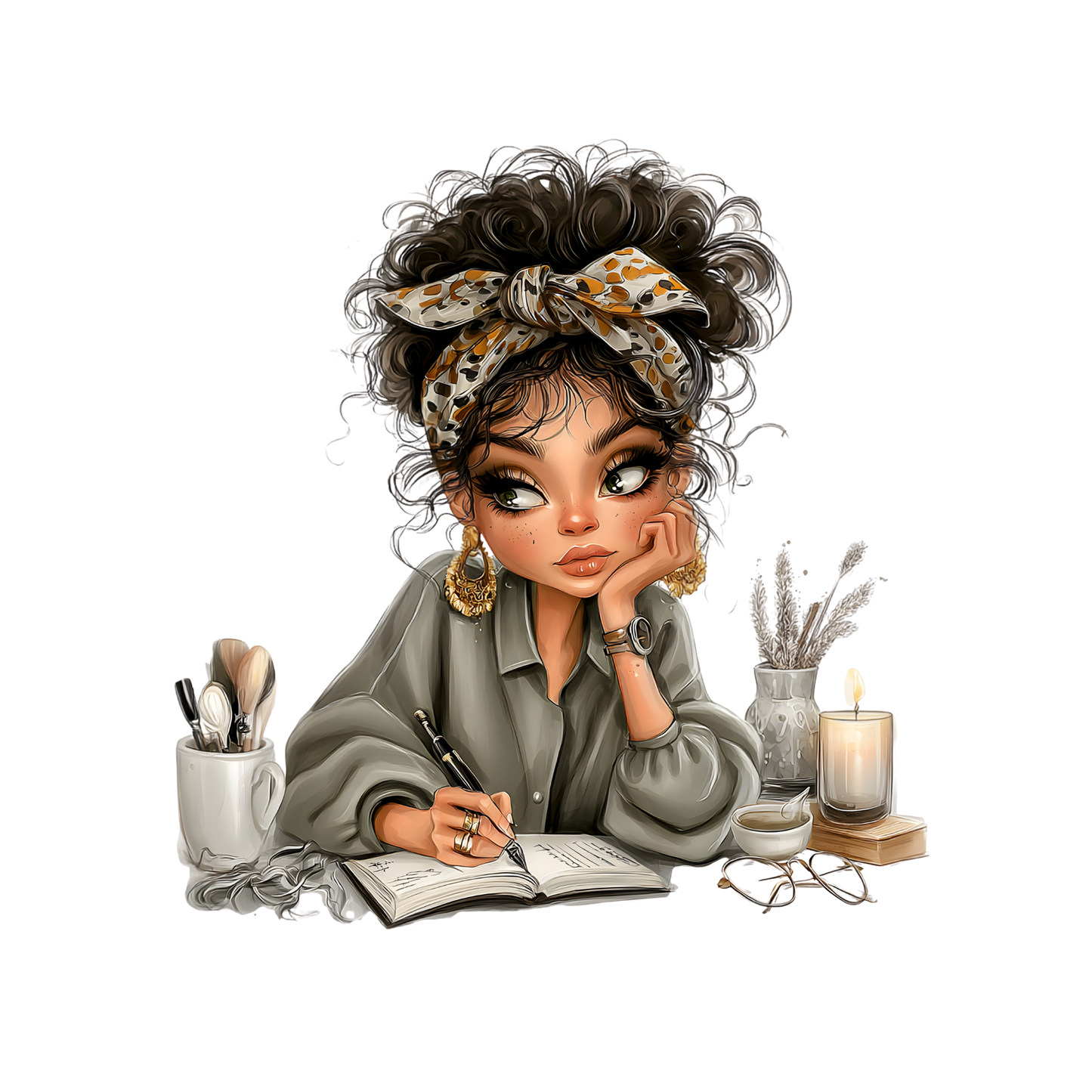 Whimsical Cute & Curly Girl 20