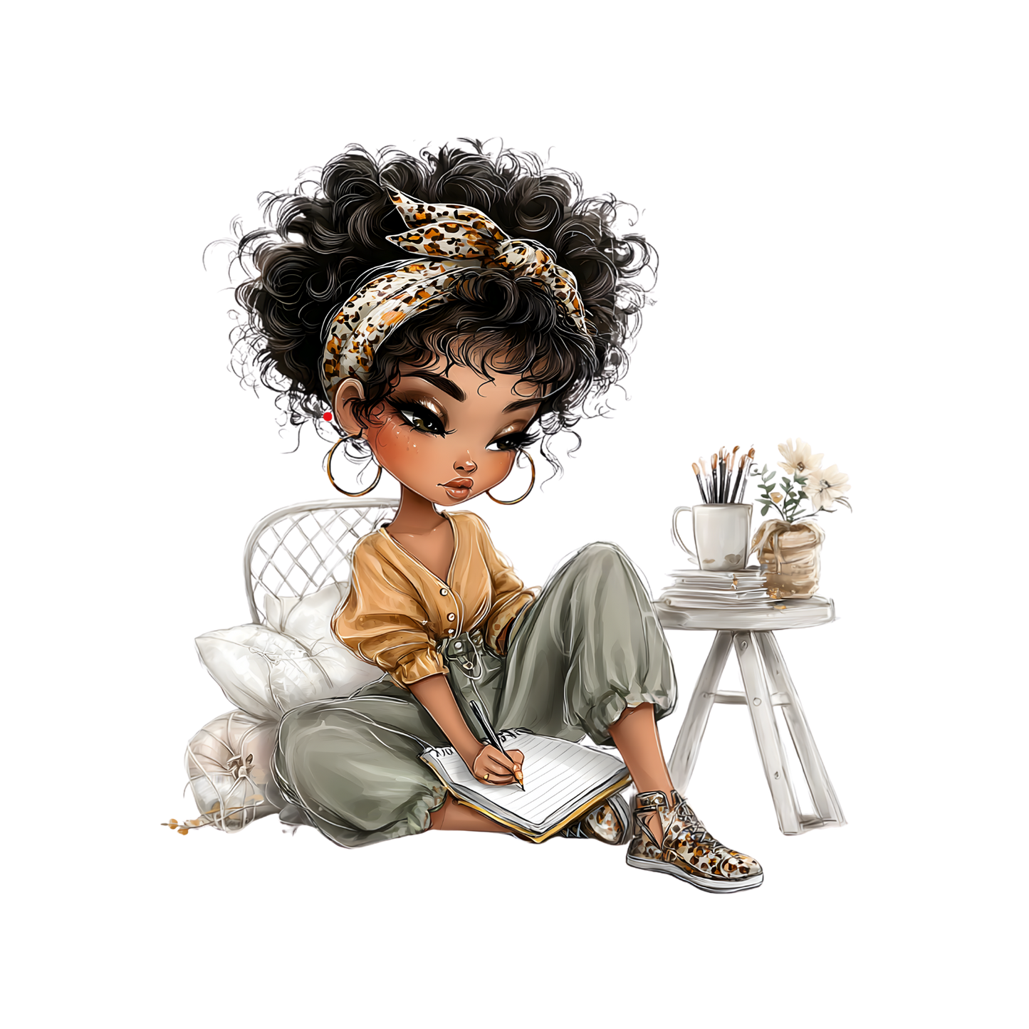 Whimsical Cute & Curly Girl 25
