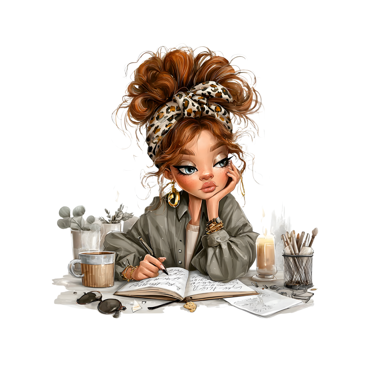 Whimsical Cute & Curly Girl 26