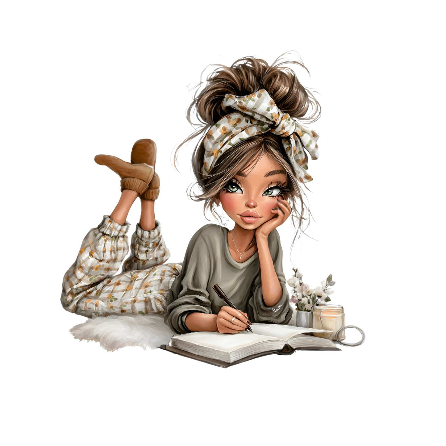 Whimsical Cute & Curly Girl 5