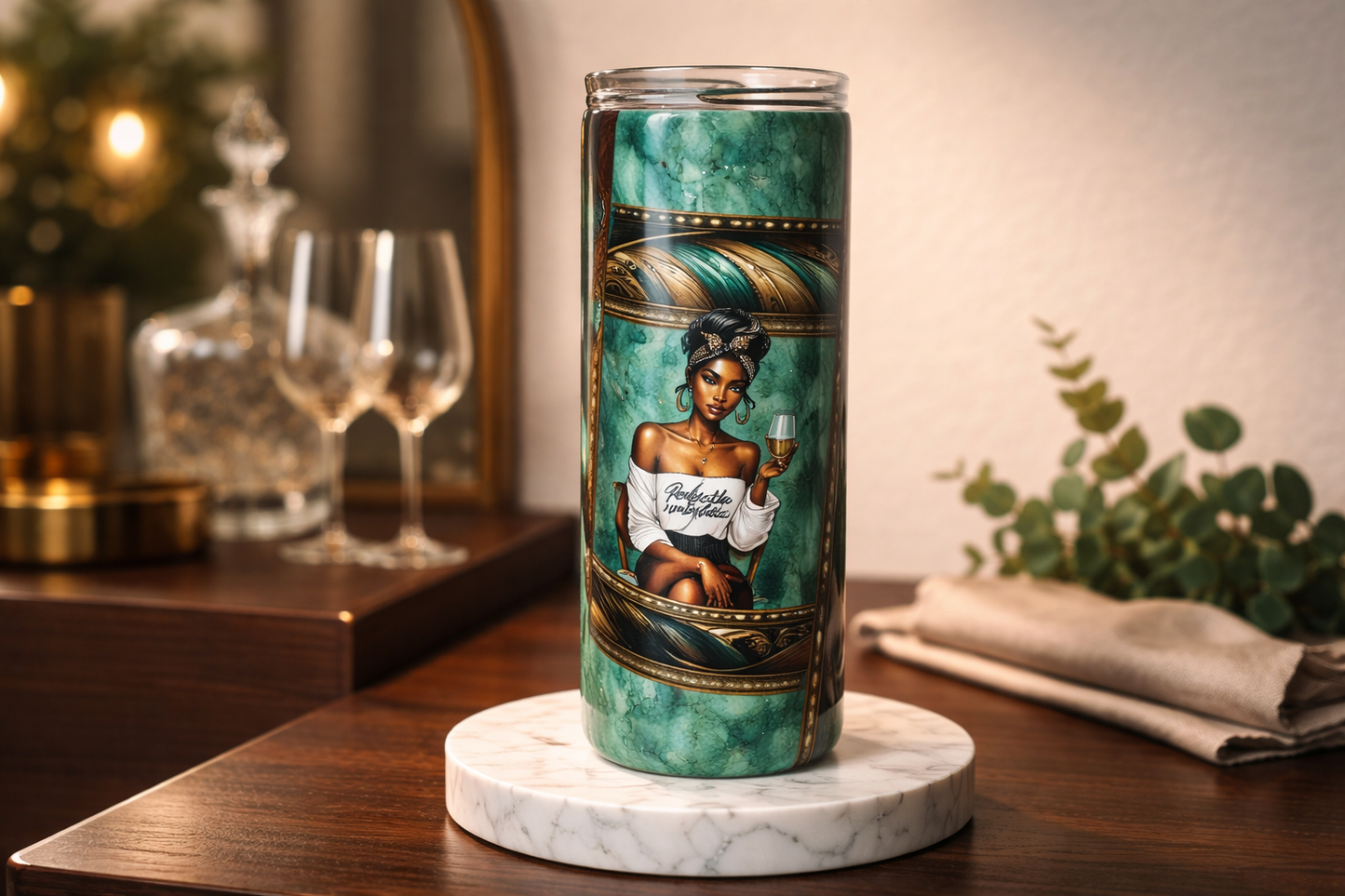 Turquoise 20 oz tumbler