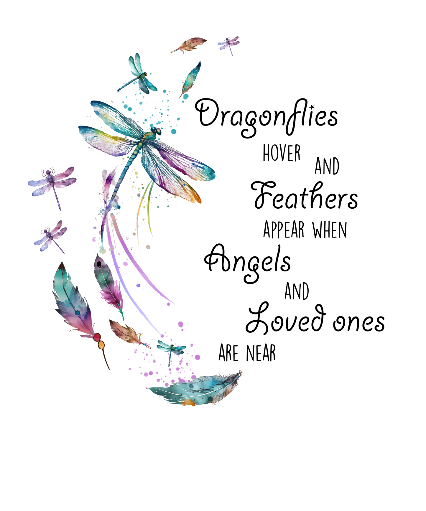 Dragonflies UV DTF Sticker/transfer (set of 12)