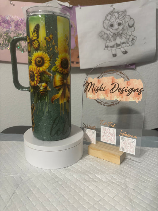 Let It Bee 20 Oz Tumbler w/Handle