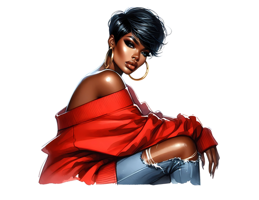Sophisticated Afro Girl Viola - UV-DTF Sticker/Decal (Copy) (Copy)