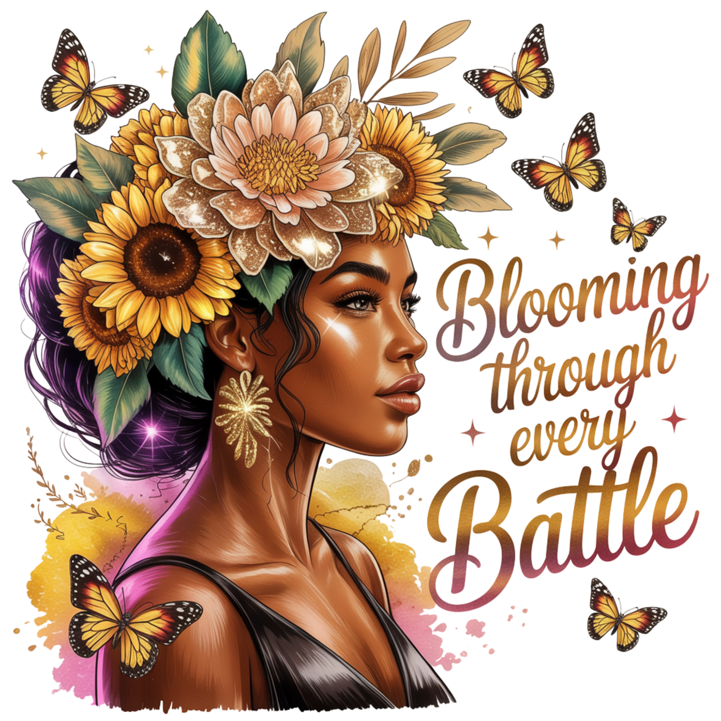 Blooming Through Every Battle - UV-DTF