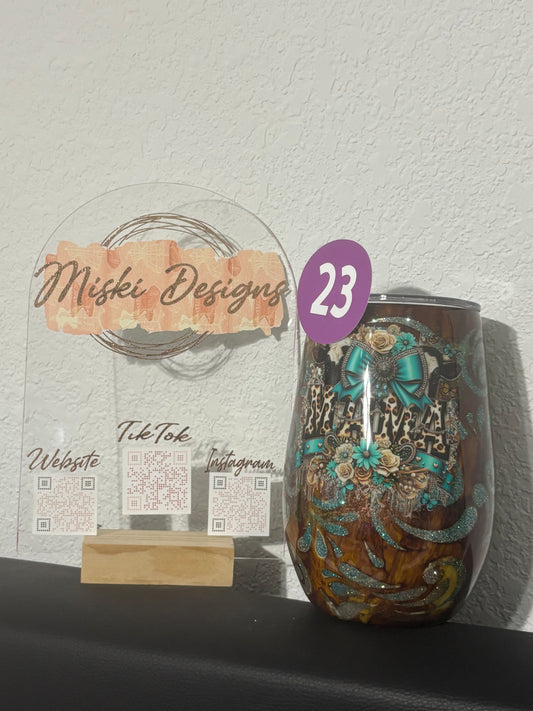 MaMa Wood 14 Oz Tumbler