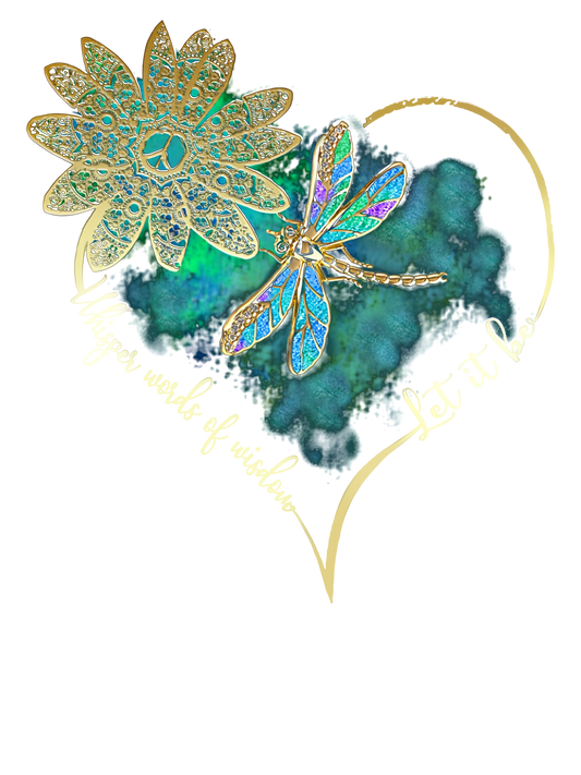 Let It Be Golden Heart UV-DTF Sticker/decal