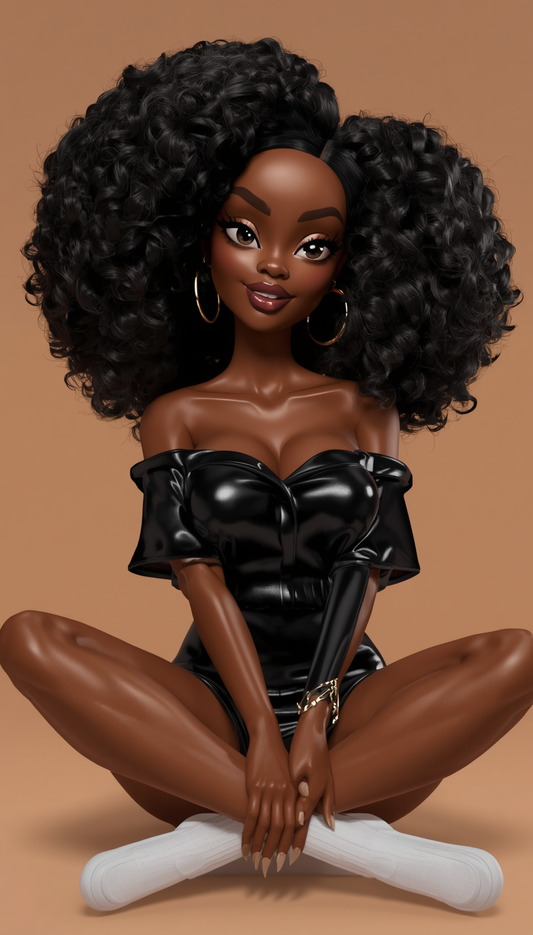 UV-DTF Sticker/Decal ~ Beautiful Black woman 16 ~ Miski Dolls