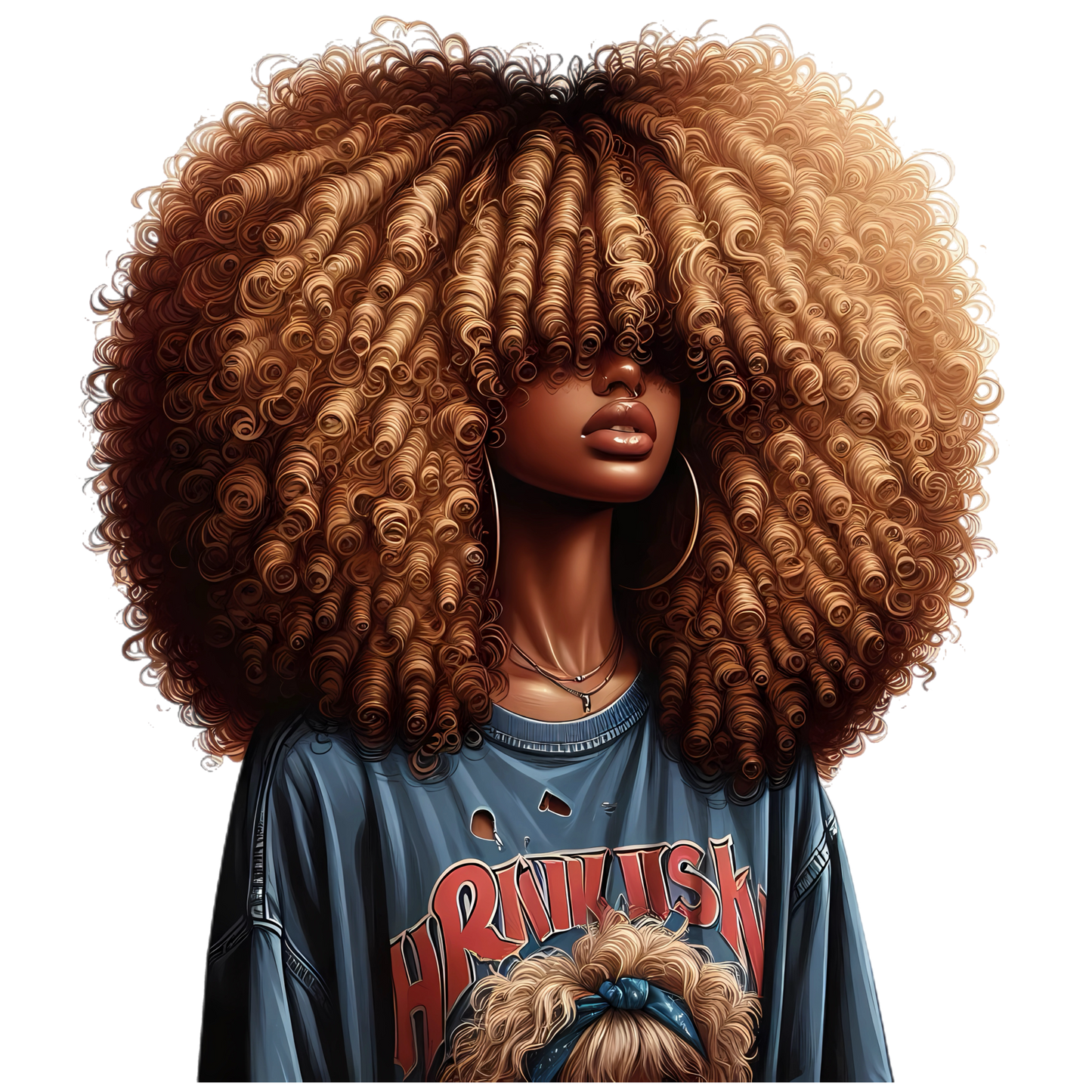 Afro Girl 1 - UV-DTF Sticker/Decal