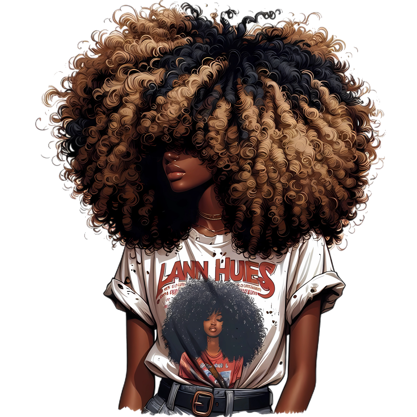 Afro Girl 3 - UV-DTF Sticker/Decal