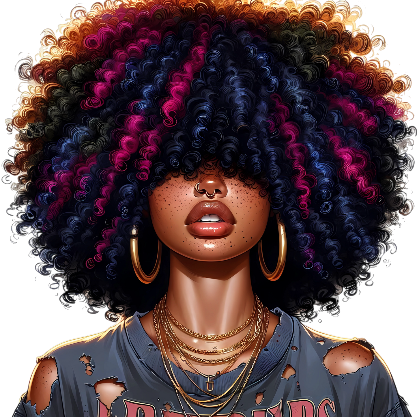 Afro Girl 23 - UV-DTF Sticker/Decal