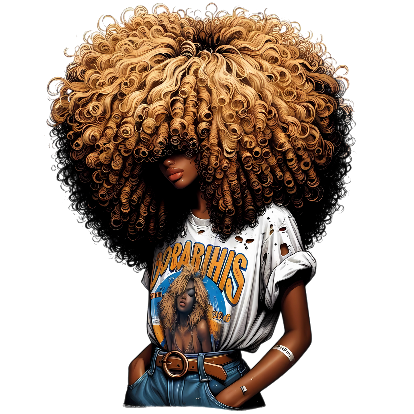 Afro Girl 5 - UV-DTF Sticker/Decal