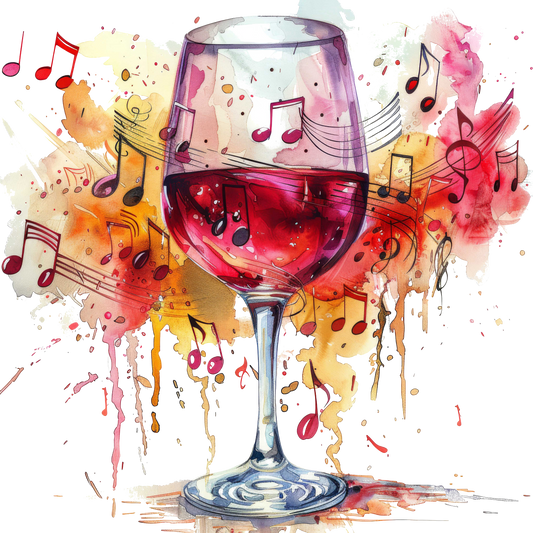 Wine & Music 2 UV-DTF Sticker/decal