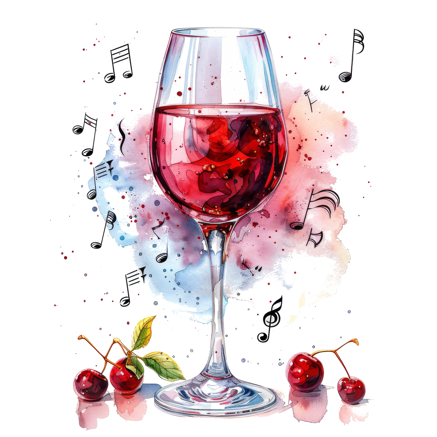 Wine & Music 3 UV-DTF Sticker/decal