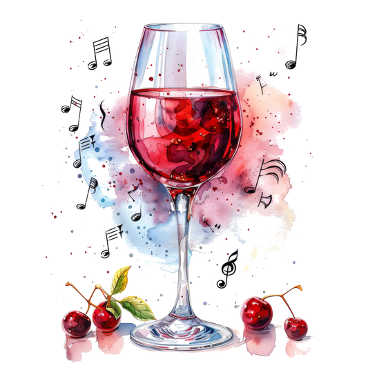 Wine & Music 3 UV-DTF Sticker/decal