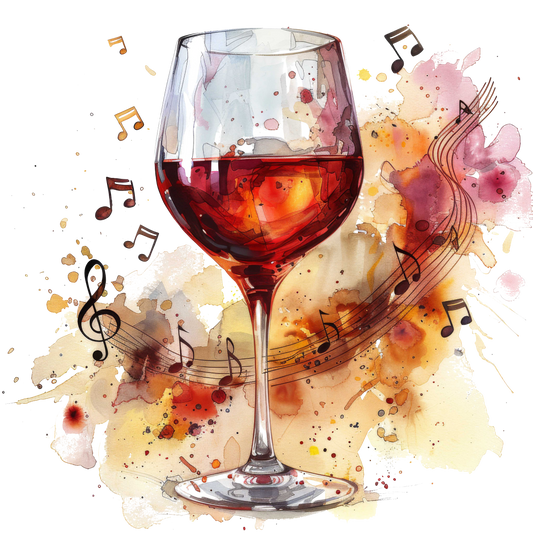 Wine & Music 3 UV-DTF Sticker/decal