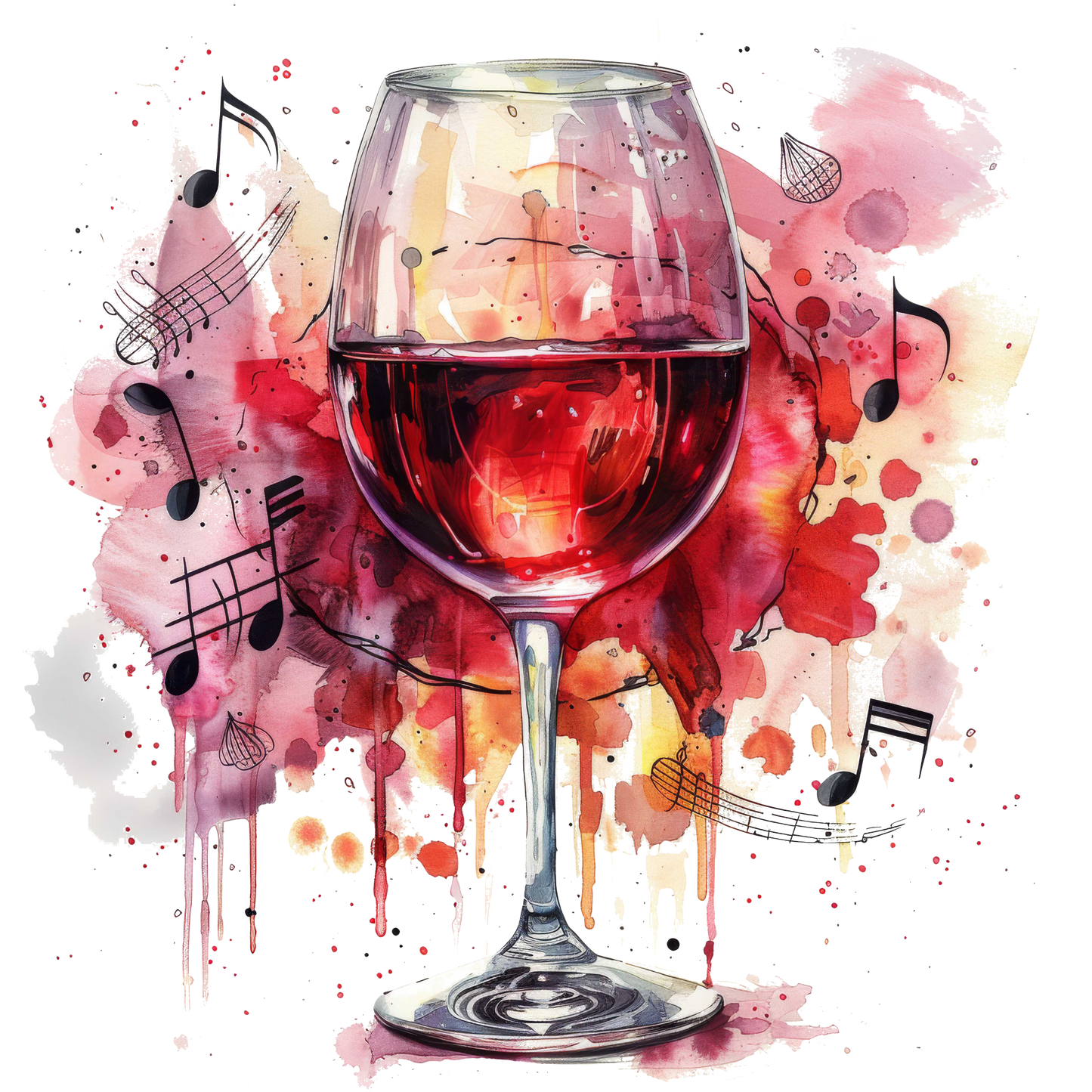 Wine & Music 4 UV-DTF Sticker/decal