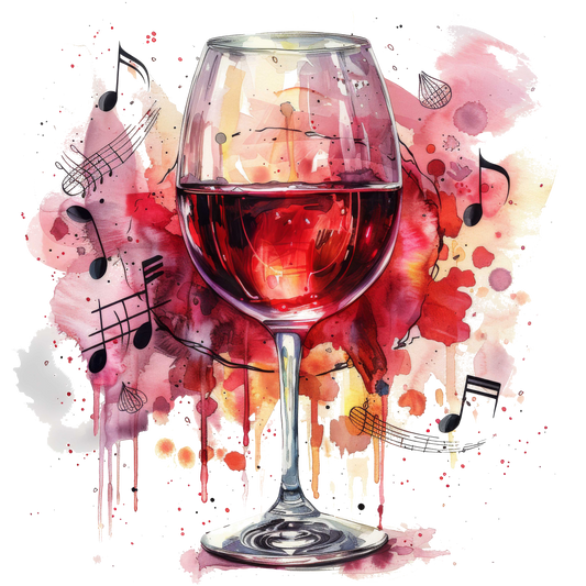 Wine & Music 4 UV-DTF Sticker/decal