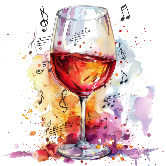 Wine & Music 5 UV-DTF Sticker/decal