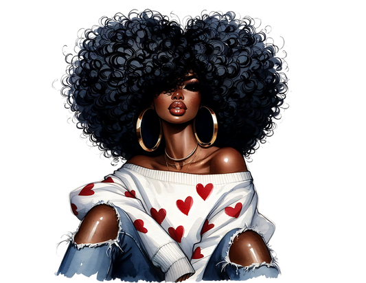Sophisticated Afro Girl 11 - UV-DTF Sticker/Decal