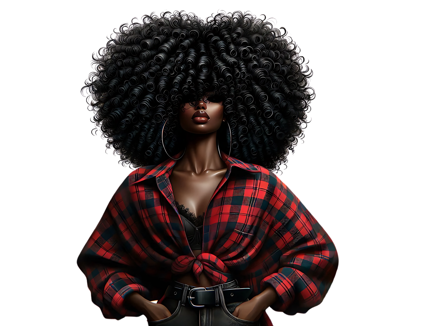 Sophisticated Afro Girl 15 - UV-DTF Sticker/Decal