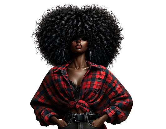 Sophisticated Afro Girl 15 - UV-DTF Sticker/Decal