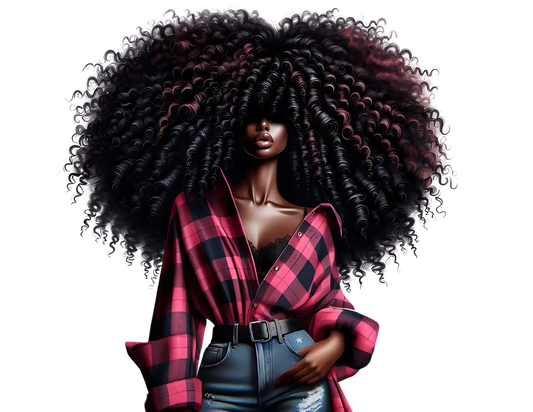 Sophisticated Afro Girl 16 - UV-DTF Sticker/Decal