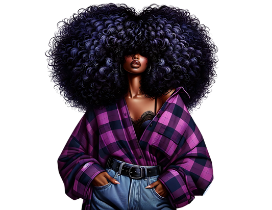 Sophisticated Afro Girl 17- UV-DTF Sticker/Decal
