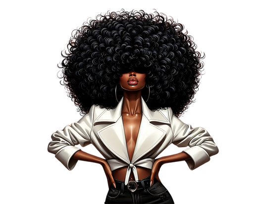 Sophisticated Afro Girl 18 - UV-DTF Sticker/Decal