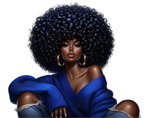 Sophisticated Afro Girl 23 - UV-DTF Sticker/Decal