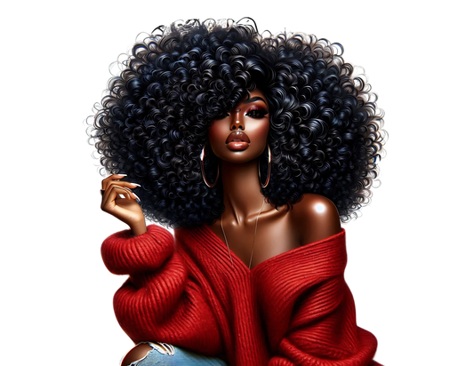 Sophisticated Afro Girl 25 - UV-DTF Sticker/Decal