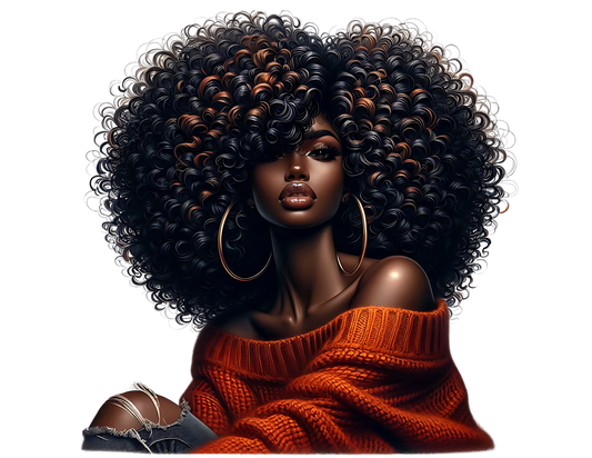 Sophisticated Afro Girl 26 - UV-DTF Sticker/Decal