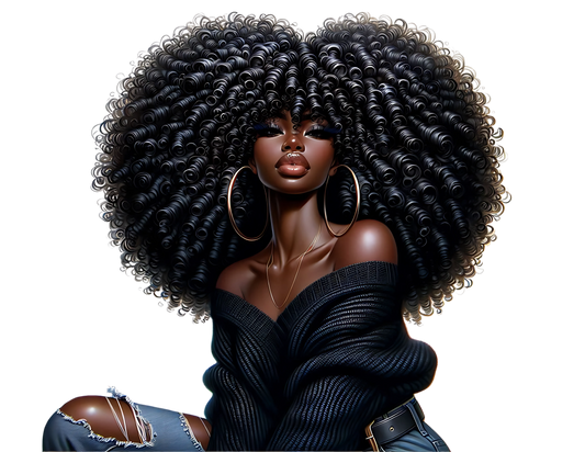 Sophisticated Afro Girl 28 - UV-DTF Sticker/Decal