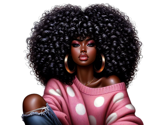 Sophisticated Afro Girl 29 - UV-DTF Sticker/Decal