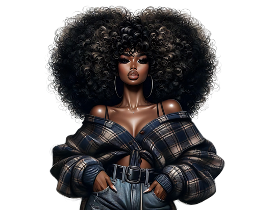 Sophisticated Afro Girl Roxxi - UV-DTF Sticker/Decal (Copy)