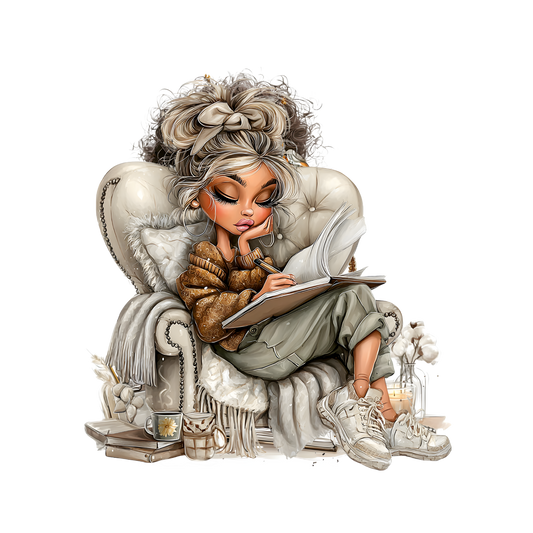 Whimsical Cute & Curly Girl  10