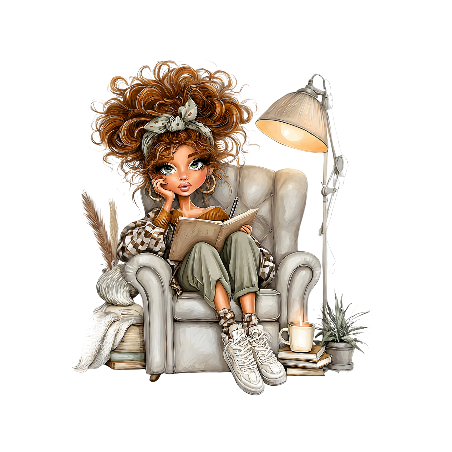 Whimsical Cute & Curly Girl  11